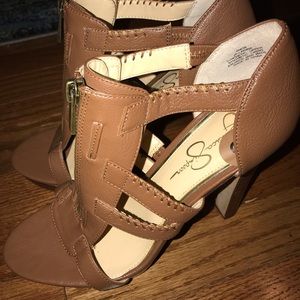 Jessica Simpson tan heels